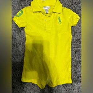Yellow Polo onesie